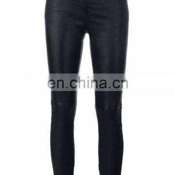 Five Pockets Design Slim Tight Leather Pants photo-2