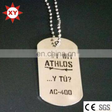 Die casting custom engraved blank dog tags