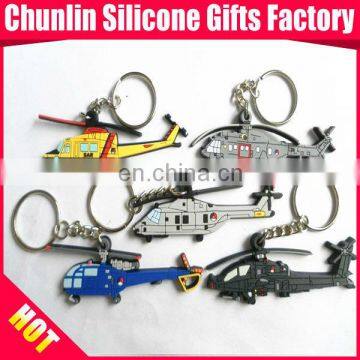 Soft PVC Rubber Keychain with airplane shapes