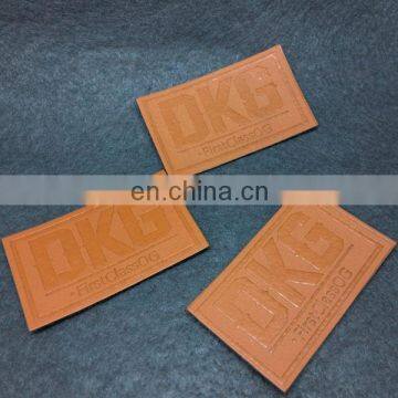 Custom Fashion Collection Shiny PU Metal Logo Tags Fake Designer Jeans Labels Leather Patches For Luggage Handbag Clothing Pants photo-2