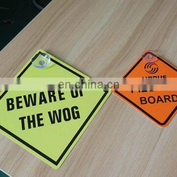 Wholesale Custom Rubber Suction Cup Car Window Sign Safety