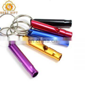 Custom Logo Colorful Aluminum Whistle Key Chain