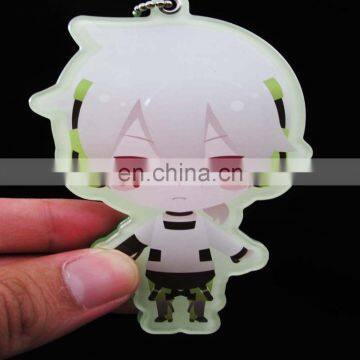 Printed cartoon mirror acrylic picture keychain with double sides