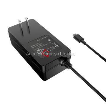 65W AC Adapter With US Plug,GS,CE, UL Approval, VI Efficiency, 24V1A 12V2A 12V1.5A 24V0.8A Power Adapter