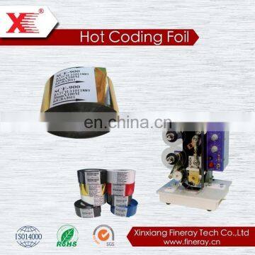 High quality 25mm*110m Black hot stamping foil for zebra printer