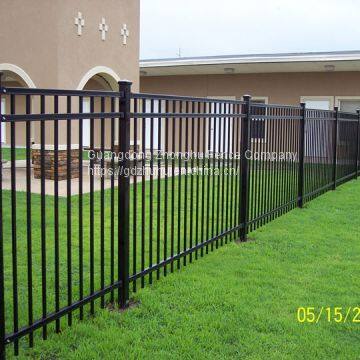 Saudi Arabia black and white spear top tubular steel fencing for villas