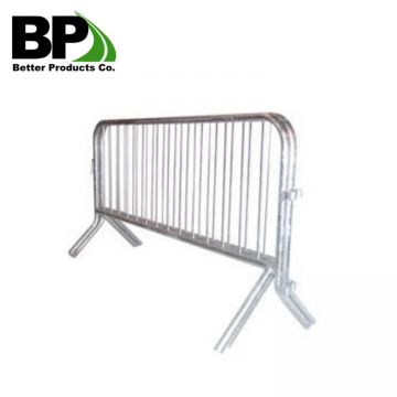 Heavy duty interlocking steel metal barricades and barriers