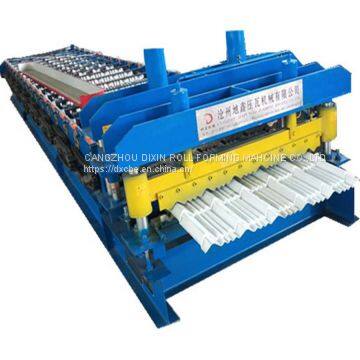 Dixin Hydraulic Cutter Roof Profile Metal Sheet Glazed Tile Cold Roll Forming Machine