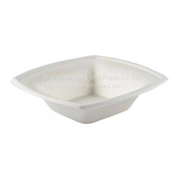Disposable Square Bowl: 12oz Compostable Diamond Collection SS-SDP812B