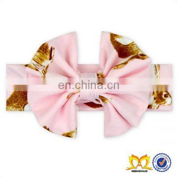 2019 Easter Rabbit Bow Headband Girl Newborn Stretchy Cotton Headbands Elastic Hair Band For Kids photo-5