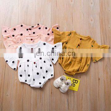 2020 New Toddler Baby Girl Romper Dots Cute Baby Jumpsuit Childrenswear Wholesale