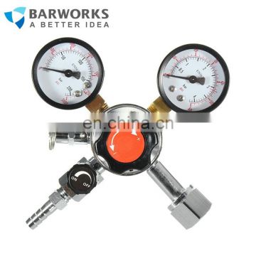 Hot selling W21.8 CGA320 CO2 Dual Gauge CO2 Gas Regulator for Homebrew Soda Draft Beer Kegging Set 0~3000psi 0~60psi