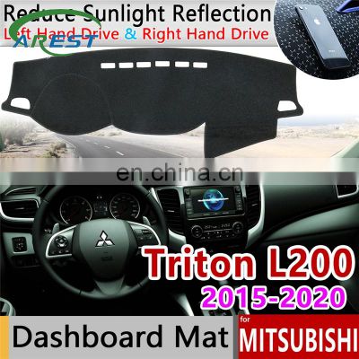 for Mitsubishi L200 Triton Strada Strakar Barbarian Fiat Fullback RAM Anti-Slip Mat Dashboard Cover Sunshade Dashmat Accessories