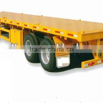 Dongfeng 2axle semi trailer, flat bed trailer from China for sale