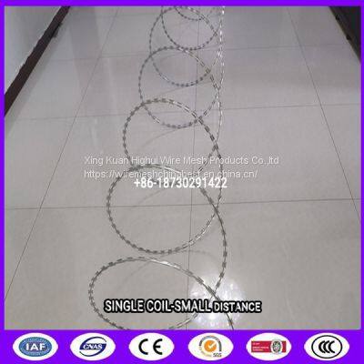 2.5mm Spiral Cross Blade Concertina Razor Coil For Razor Barbed Fence photo-2