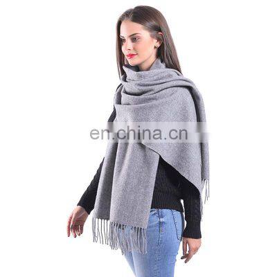 Wholesale Inner Mongolia Solid 100% Cashmere Scarf Pashmina Kaschmir Shawl photo-3