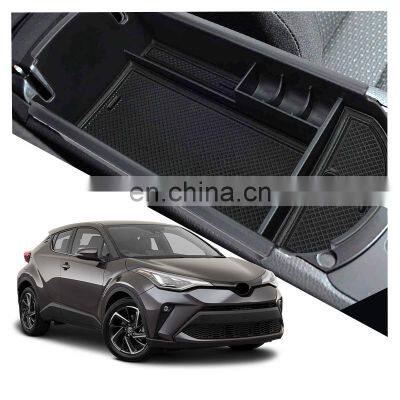 Interior Accessories Parts Silicone Armrest Rest Storage Box Center Control Console Organizer Tray For Toyota CHR 2018-2021