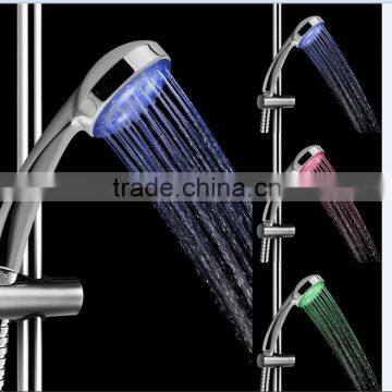 Three color change LED handheld shower head