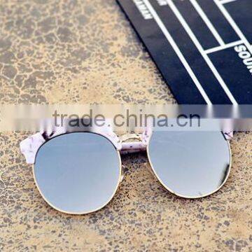 2016 Round Frame Oversize Cat Eye Reflective UV400 Sunglasses photo-4