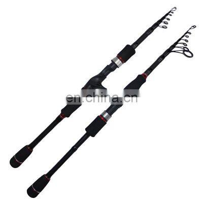 offer with factory telescopic lure fishing rod spinning/casting lure rod 1.9m-2.7m with carbon fib long throwing fish rod