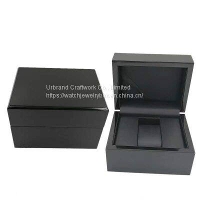 Black Bright Paint Watch Box a Single Wooden Watch Box Can Hold Cards Display Gift Boxes