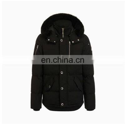 Men's high-end Fox fur collar, down jacket, hooded thermal jacket