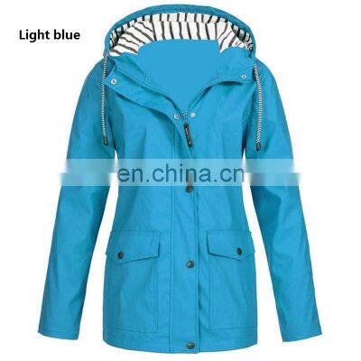 Manufacturer Customized Brand Printing/embroidered Women's Mid-length Loose Large Size Windproof Raincoat Jacket Crop Top photo-2