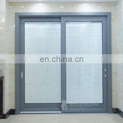 Waterproof aluminium frame tempered glass sliding door system