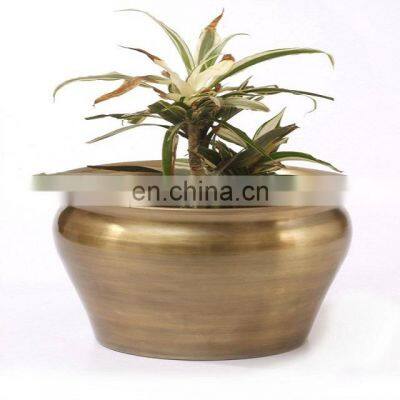 office decor metal shiny planters pots