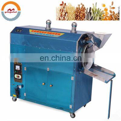 Automatic small grain roasting machine auto mini electric gas grains kernel rotating drum roaster peanut roasters price for sale