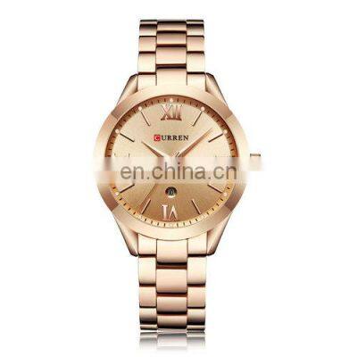 CURREN 9007 Lady Quartz Wristwatch Fashion Rose Gold Women Bracelet Watches Relojes Hombre