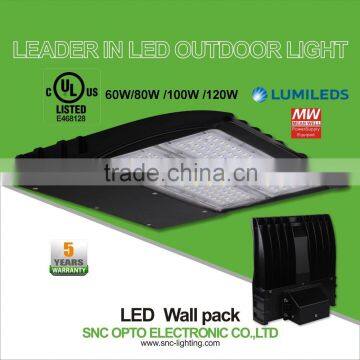 2016 SNC Factory Price New IP65 LUMILEDS UL CUL Certified Wall Lighting LED Wall Pack Light 80W