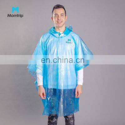 Hot Sale Fashion One Time Use Disposable Emergency Pe Rainwear Rain Coats Raincoat Rain Poncho For Adults Waterproof