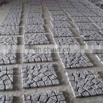 Natural Split Light Grey Cobble Stone Granite Driveway Paving photo-3