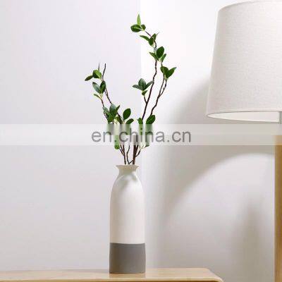 New Product Nordic Japanese Style Vase Hydroponics Tabletop White Ceramic Vase For Flower Arrangement Home Decor photo-3