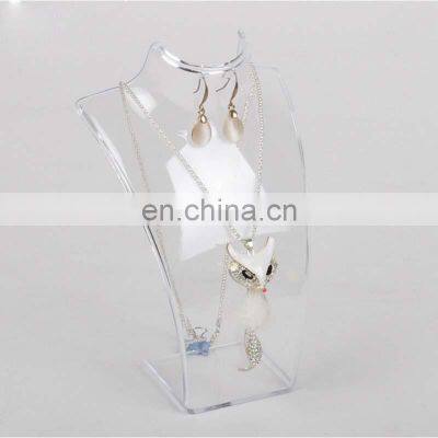 New Design Mannequin Necklace Rack Earring Holder Organizer Bust Acrylic Jewelry Display Stand photo-2