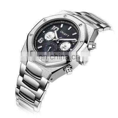 Customized Brand Screw Bezel Sport Chronograph Pearl Shell Dial Design  Fashion Bracelets For Men