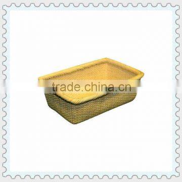 2013 woven shallow rectangular storage basket