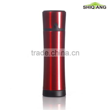 2013 new shape steel vacuum thermos sports bottle with color finishing BL-1045