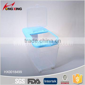 Transparent 15L Plastic Rice Storage Container With Wheel photo-6