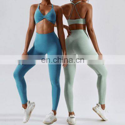 Wholesale plus size workout sets butt lift gym wear women sets clothes women sports activewear sets for women