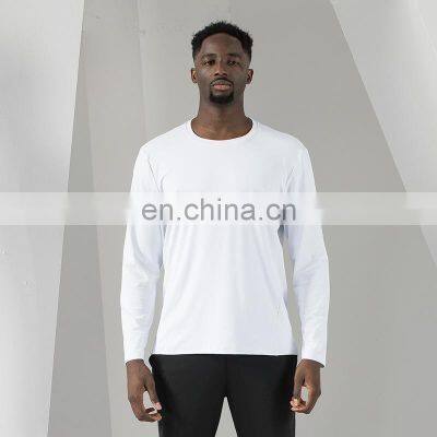 2023 New Quick Dry Fitness Athletic Long Sleeve Sport T Shirt Custom Breathable Jogger Workout Gym Top Activewear For Men photo-4