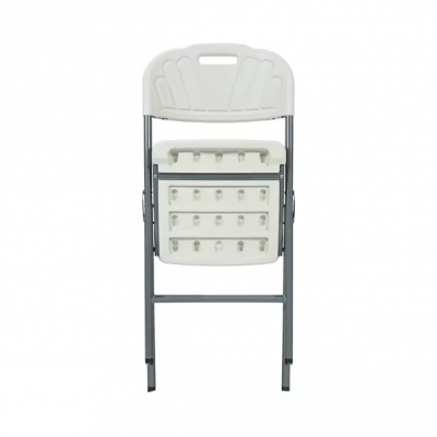 Portable Folding White Plastic Chair photo-2