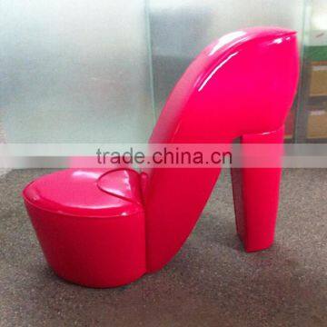 Fashion Pu Red Color High Heel Shoe Chair Diva Shoe Chair Fun Furniture ,high Heel Storage Shoe Chair photo-3