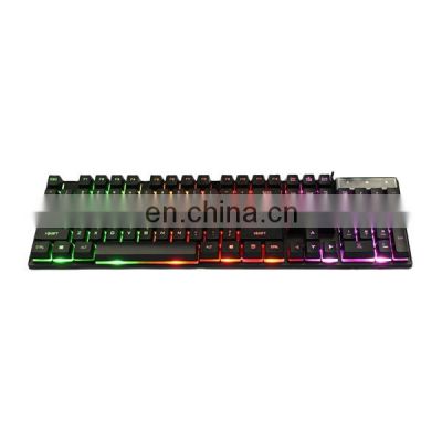 USB Wired Computer Peripherals Customized Gaming Keyboard KBL-322 With 3 Mixture Led Color