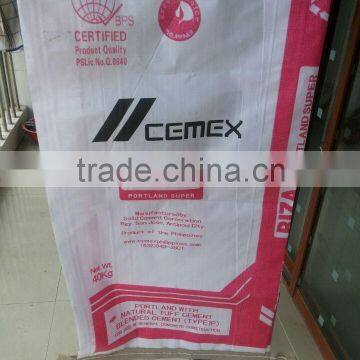 25kg 50kg laminated pp woven cement valve bag