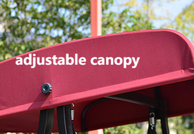 Ready to Ship Outdoor Sunshade Double Seat Swing Chair photo-4