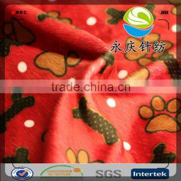 High quality 100% polyester animal print velvet fabric used for home textile