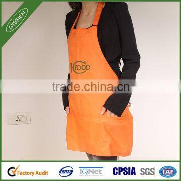 Stock wholesale orange/red/custom reusable cooking apron,leather welding apron