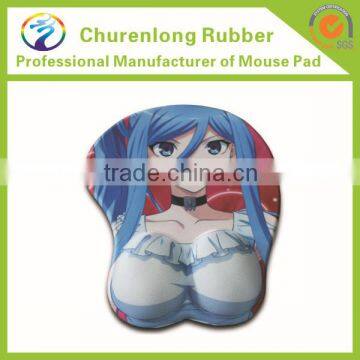 3d Sexy Mouse Pad, Big Soft Breast Beauty Girl Wrist Rest Figure Mouse Mat for Boy Gift